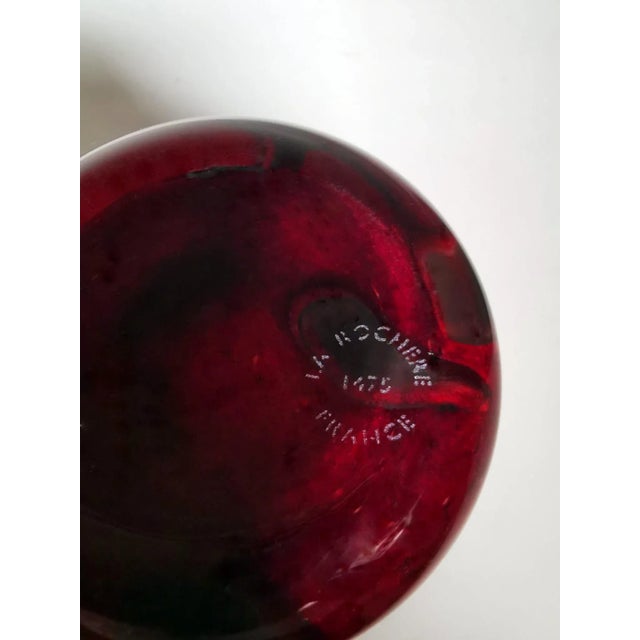 Vintage La Rochère French Night Bottle Blown & “Incamiciato” Glass- 2 Pieces For Sale - Image 10 of 13