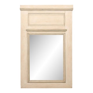 Antique French Painted Trumeau Mirror, 5.5' For Sale