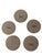 Antique White Coastal Capiz Shell Coasters- Set of 5 For Sale - Image 8 of 8