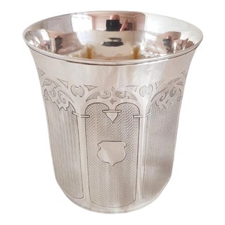 Antique Russian Silver Beaker by Pyotr Abrosimov, Moscow, 1880s For Sale