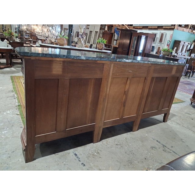 Antique French Louis XVI Revival Mahogany Marble Top Dining Room Suite For Sale - Image 12 of 18