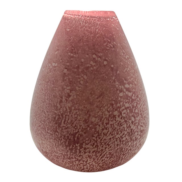 Glass Red & White Spatter Glass Vase For Sale - Image 7 of 7