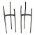 Brutalist Black Iron Metal Twig Candle Holder MCM Decor For Sale