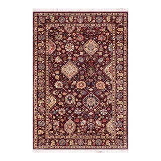 Shabby Chic 1990's Pak-Persian Aubergine/Aubergine Wool Rug - 3'1'' X 5'1'' For Sale