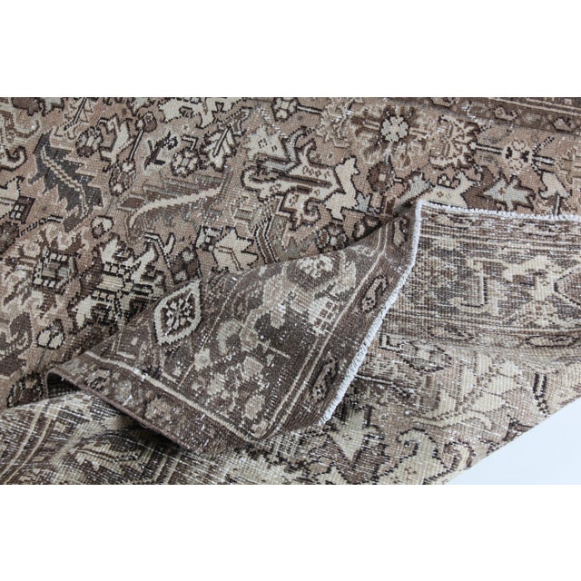 Hand-Knotted Persian Heriz Rug, Mid 20th Century Masterpiece Fllor Rug -5' 10'' X 8' For Sale - Image 4 of 11