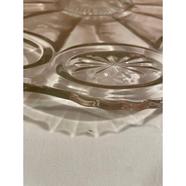 This gorgeous platter is thick, heavy glass and will make the holidays sparkle!