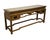 MAITLAND SMITH Solid Pecan Asian Chinoiserie Style 74" Sofa / Console Table w. River Rock Granite Top 33" High 74.5" Wide...