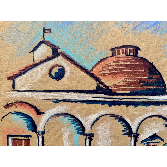 Original watercolor on paper by Henry Emil Salloch, also known as Heinz Emil Salloch, the German-born American artist and...