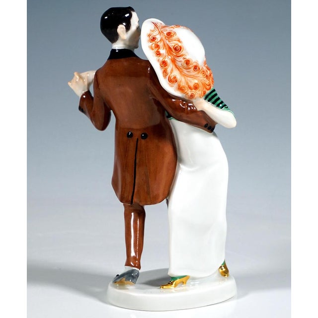 Art Nouveau Figure Group by Alfred Koenig for Meissen, 1890s For Sale - Image 3 of 7