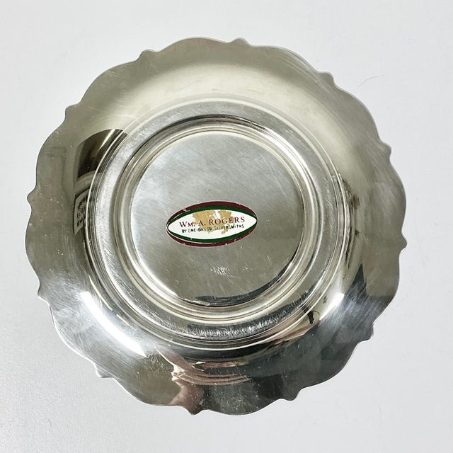 Metal Mid-Century Hollywood Regency Boho Chic Silverplate Wine Coaster, by Oneida Silversmith For Sale - Image 7 of 8