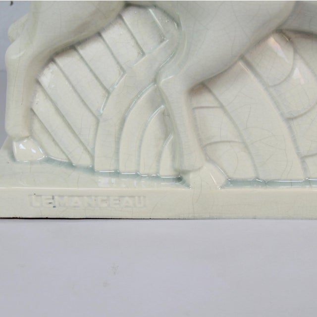 Art Deco Deer Figurine by Lemanceau for Saint Clement, 1920s-1940s For Sale - Image 6 of 7