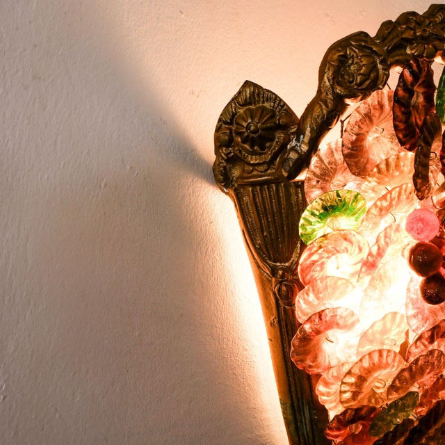 Cornucopia Wall Sconces in Murano Glass, Italy, 1980, Set of 2 For Sale - Image 16 of 17