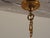 Vintage French Empire 3-Arm Brass Dark Green Tole Chandelier, 1960s For Sale - Image 6 of 16
