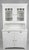 Vintage Hungarian White Painted Cabinet with Glass Doors For Sale - Image 4 of 4