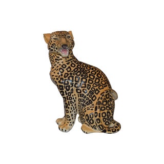 Vintage Leopard Statue For Sale