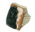 This striking 10K yellow gold men's ring features an intricately carved layered shell and onyx cameo, depicting the busts...
