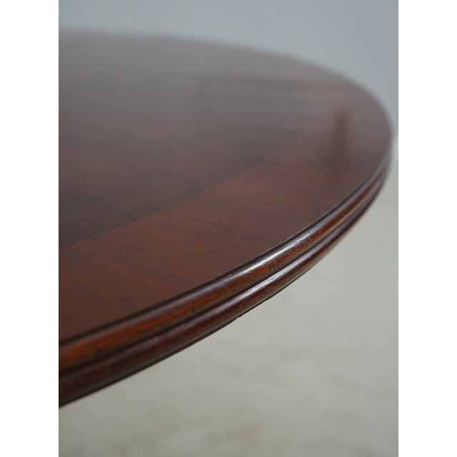 Brown Elliptical Adjustable Height Breakfront Coffee Table For Sale - Image 8 of 14