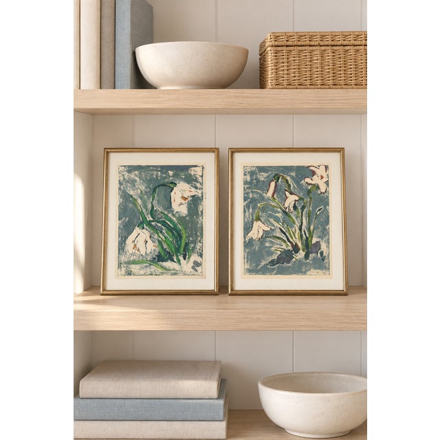 Not Yet Made - Made To Order Vintage Abstract Floral Art Diptych by Zolo Palugyay, Spring Flowers and Flowers – Each Print: 16" X 20" For Sale - Image 5 of 8