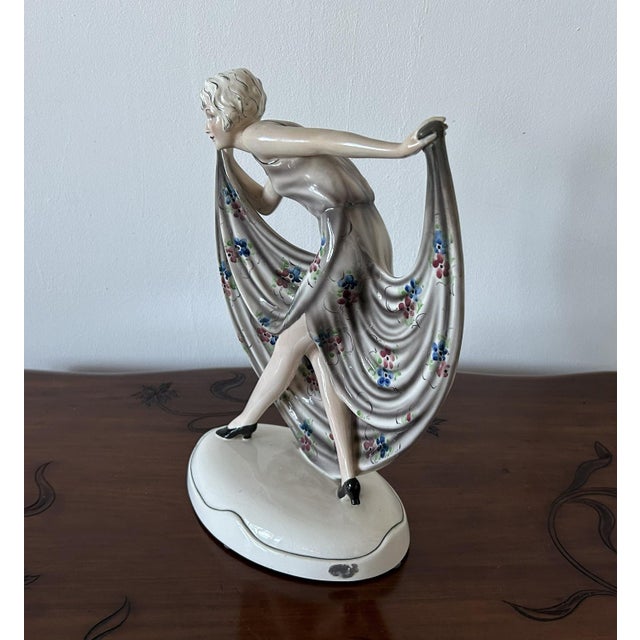 1920s Art Deco Sculpture of a Dancer from Goldscheider, Austria, 1920s For Sale - Image 5 of 18