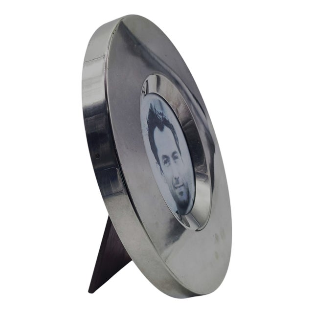 Round Roma Silverplate Photo Frame from Argenteria Fornari, Italy, 1970s For Sale