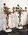 French 19Th Century Louis XVI Style Gilt and Bronze Mounted Cherub Candelabras on White Marble Stands For Sale - Image 4 of 17