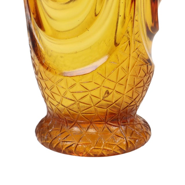 1930s Art Deco Amber-Colored Glass Vase by Henri Heemskerk for Luxor Scailmont, 1930s For Sale - Image 5 of 18