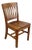 Vintage American Schoolhouse Chair — Wood Slat Back Side Chair For Sale