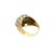 Mid 20th Century 18k Yellow Gold Vintage Turquoise Studded Ring, Size 5.5 For Sale - Image 4 of 10