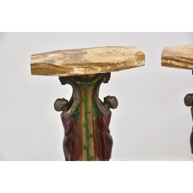 Late 20th Century (Pr) Pierre Sega Art Deco Fern Stand Pedestals For Sale - Image 5 of 12