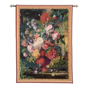 Bouquet Flamand Loom Woven Tapestry - 113 X 84 Cm (3'9" X 2'9") - Requires Rod Size 2