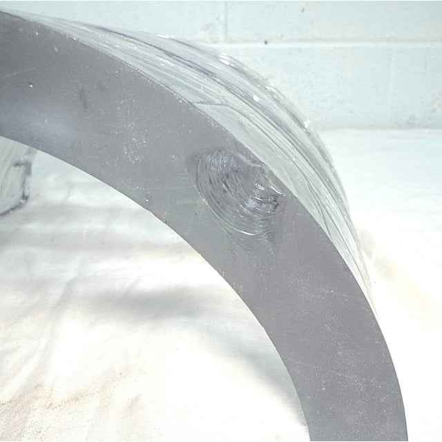 Cast Studio Glass Menorah by Joel & Candace Bless Curved Shape Brutalist Waves For Sale - Image 15 of 15