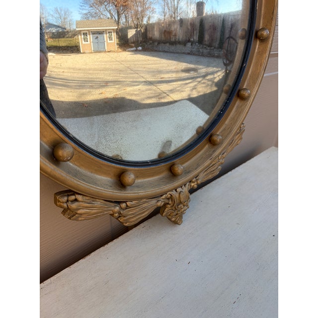 American Federal Giltwood Eagle Bullseye Convex Mirror For Sale - Image 12 of 14