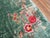 1920s Green Floral Hand Knotted Antique Chinese Art Deco Rug 7'9" X 9'6" Wool Carpet For Sale - Image 4 of 5