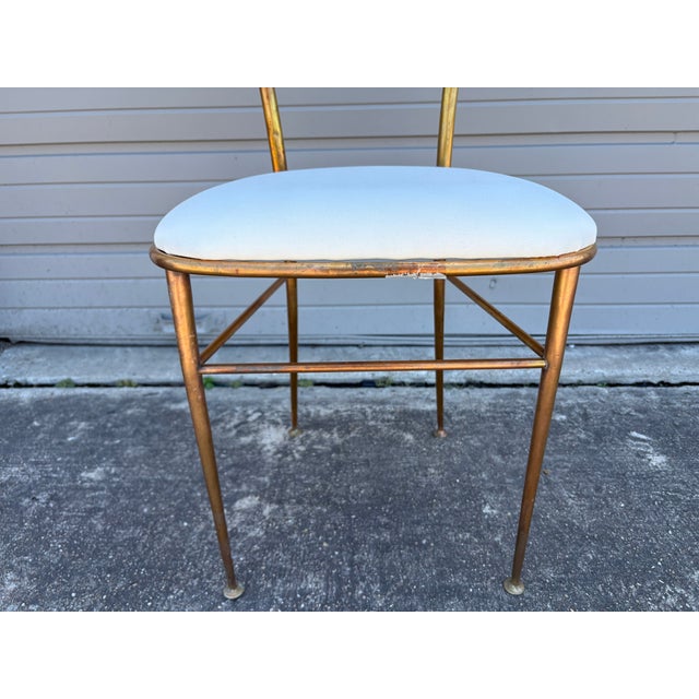 1960s Pair of Italian Modern Brass Chiavari Chairs For Sale - Image 10 of 13