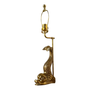 Vintage Regency Brass Koi Lamp
