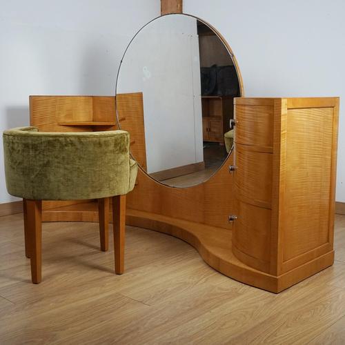 Art Deco Dressing Table and Stool Set by Betty Joel, 1930s For Sale - Image 3 of 9