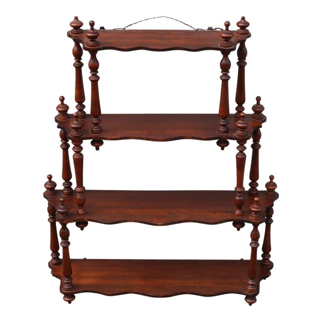 French Antique First Half XXth Century Wall Shelf in Solid Wood. For Sale