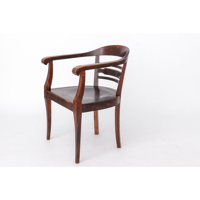1940s Vintage Armchair in Beech, 1930s For Sale - Image 5 of 11