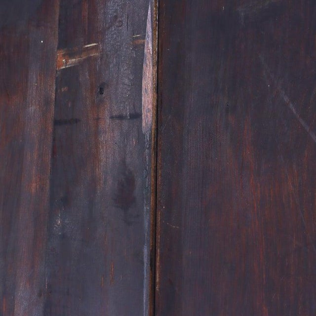 Oversized Antique Sheraton Flame Mahogany Step Back Cupboard C1830 For Sale - Image 18 of 18