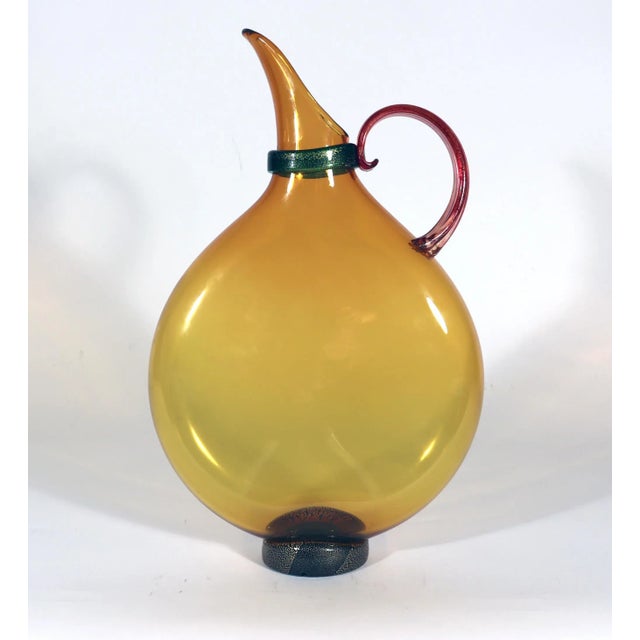 Michael Schunke Nine Iron Studios Hand-Blown Flat Art Glass Pitchers - Set of 3 For Sale - Image 4 of 11