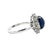 14k White Gold Lady Diana Ring 4.76 Carat Natural Sapphire & Diamond Halo Ring, Size 7 For Sale In New York - Image 6 of 11