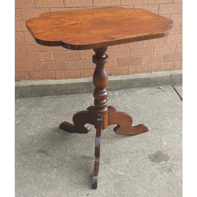 Wood 19th Century Victorian Tilt-Top Mahogany Side Table For Sale - Image 7 of 7