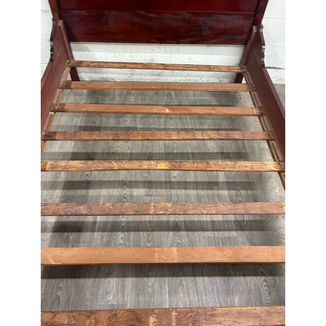 Wood Antique Full Size Late 19th Century Victorian Eastlake Monumental High Back Bed For Sale - Image 7 of 12