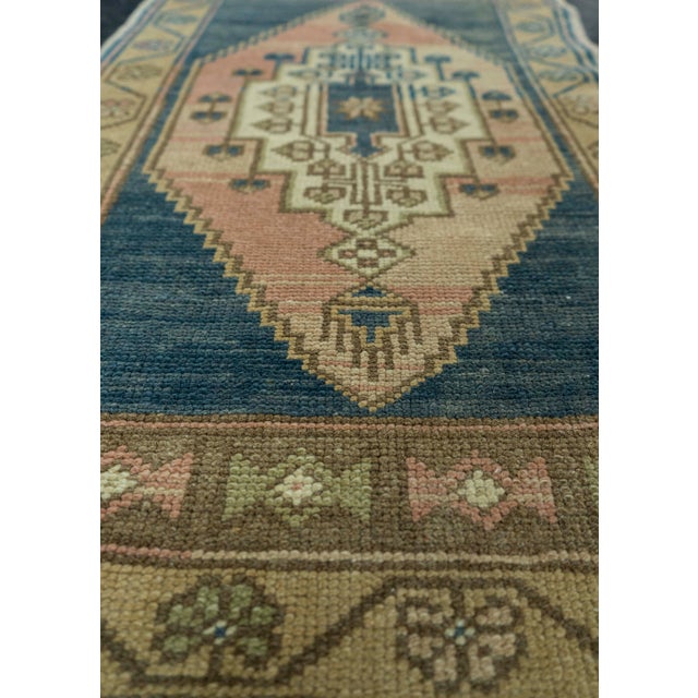 Early 21st Century Turkish Mini Rug Oriental Hand Knotted Vintage Rug 1'10" x 3'3" #20716 For Sale - Image 5 of 8