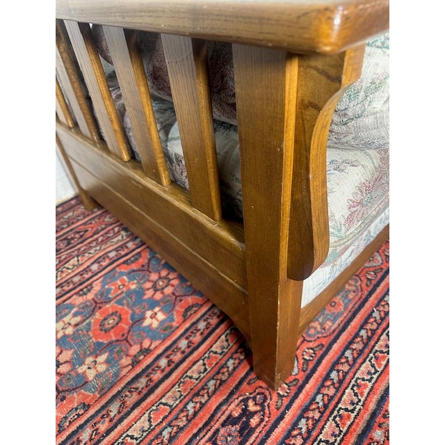 Vintage Cochrane Furniture, Mission Style Love Seat For Sale In New York - Image 6 of 7