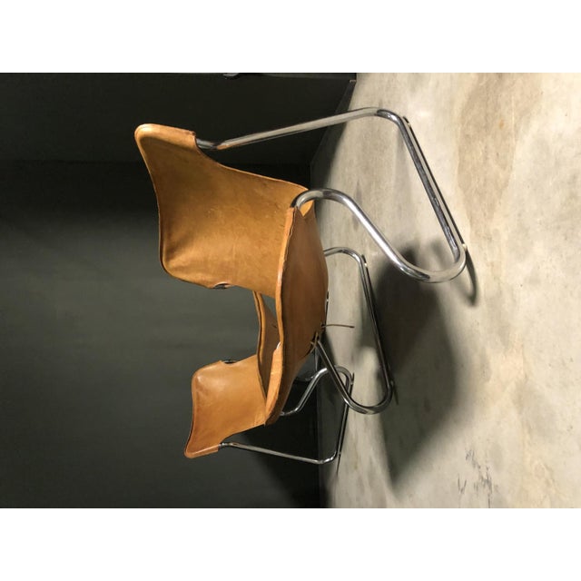 Tan Leather Lounge Chairs, 1970s, Set of 2 For Sale - Image 10 of 11