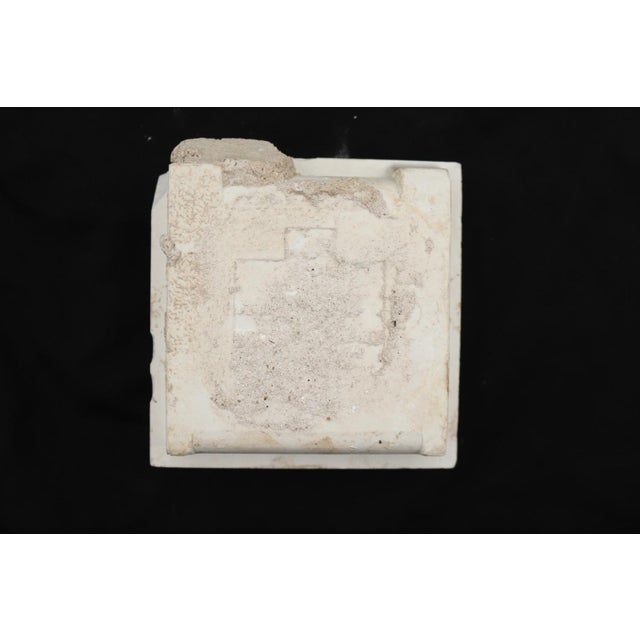 Yellow Vintage Square Yellow Ceramic Recessed Soap Dish For Sale - Image 8 of 8