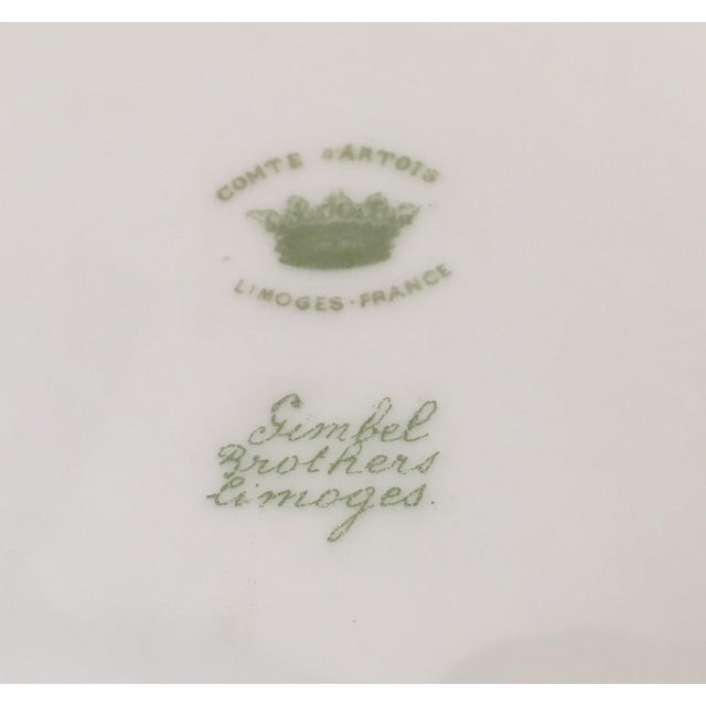 1930s Comte D'Artois, Limoges France, Rococo Fruit Motif Porcelain