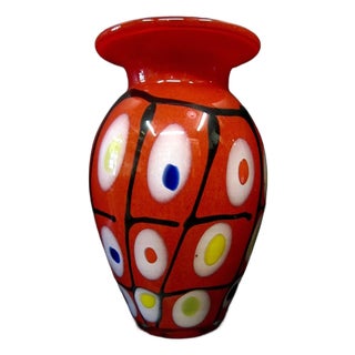 Late 20th Century Modern Continental Art Glass Vase For Sale