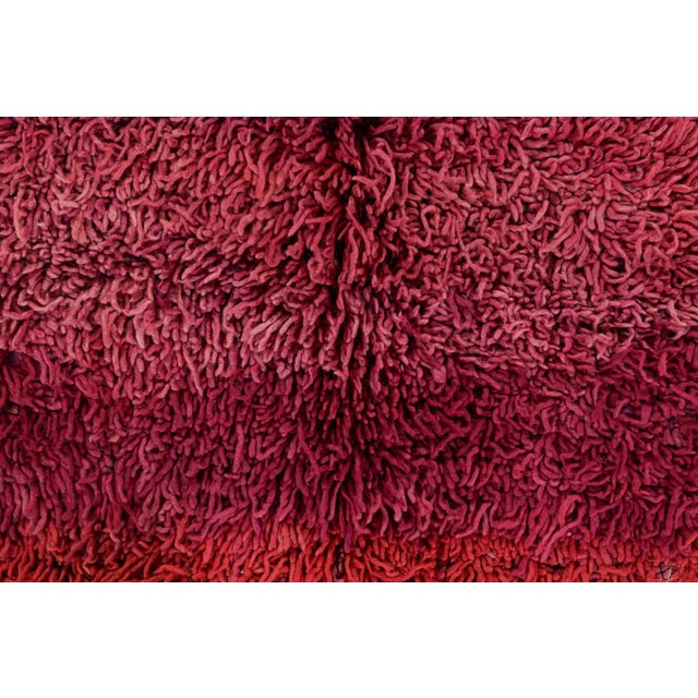 Vintage Moroccan Rug in Magenta With High Pile - Rug & Kilim For Sale In New York - Image 6 of 7